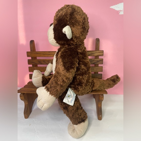 Build A Bear Dark Brown Monkey 18" Plush Stuffed Animal Toy X Belly Button - Picture 4 of 6
